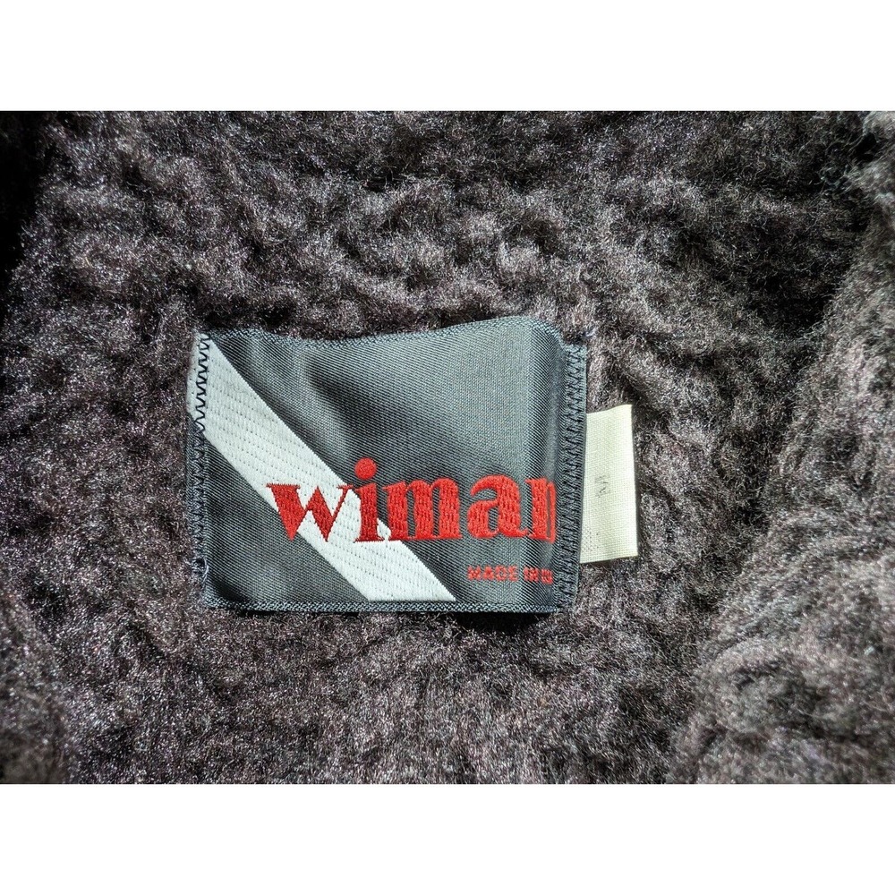 Vintage 80s Coat Brown Faux Suede Fur Sherpa Women's Size M - Picture 6 of 7